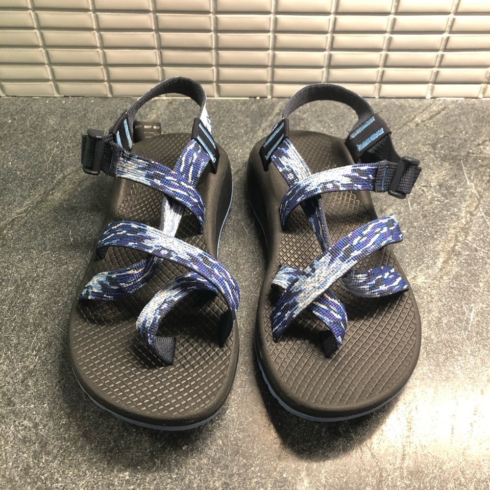Chaco Z/Cloud Light Blue/White/Dark Blue Sandals